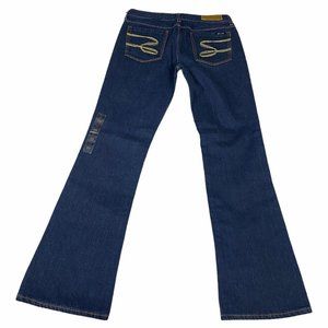 Seven 7 Premium Jeans Women’s 32 Dark Wash Boot Cut Stretch Mid-Waist 9” Denim
